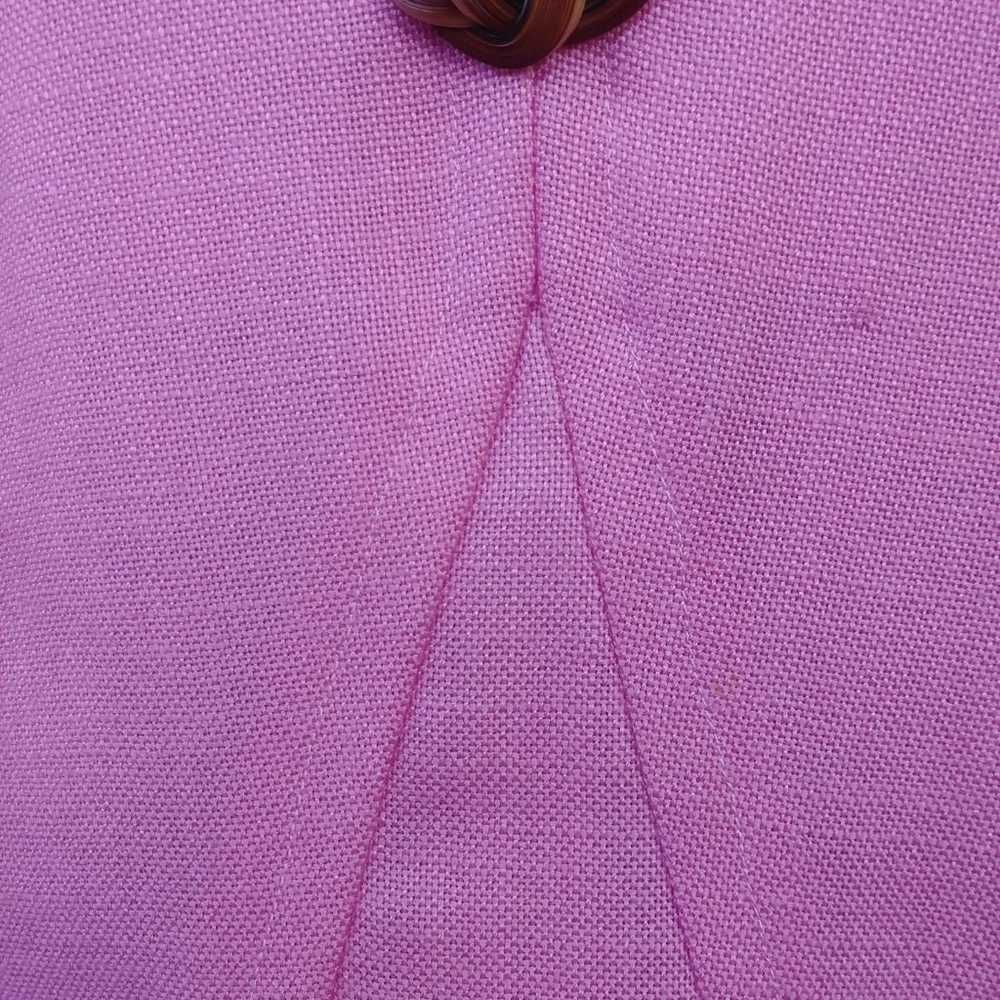 Woman's Vintage Pink Linen Dress - image 5