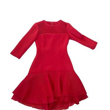 long sleeve elegant red dress - image 1