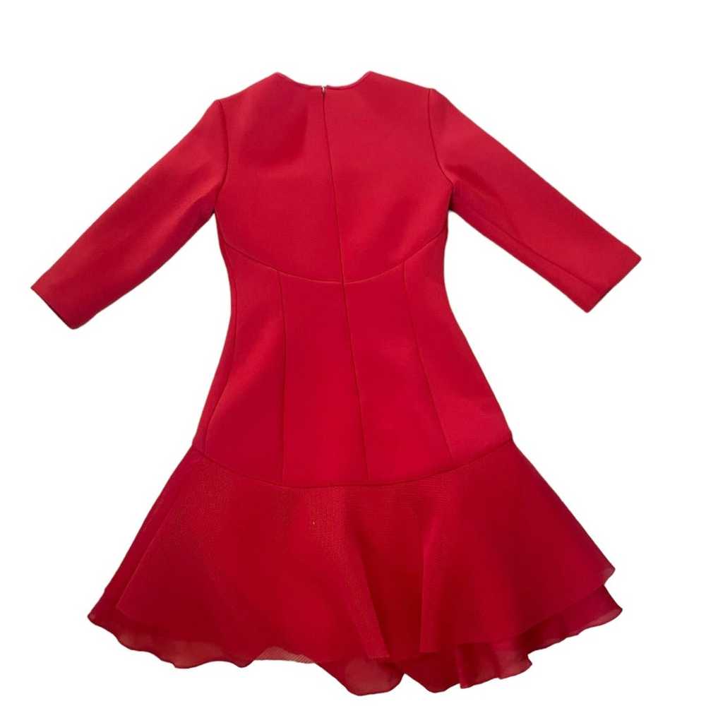 long sleeve elegant red dress - image 2