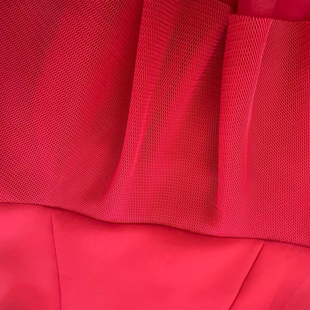 long sleeve elegant red dress - image 4