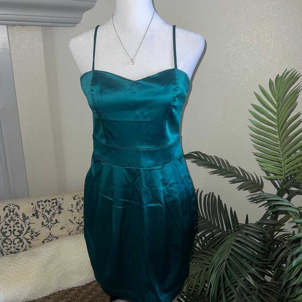 Vintage Forever 21 Dark Emerald Green Dress - image 2