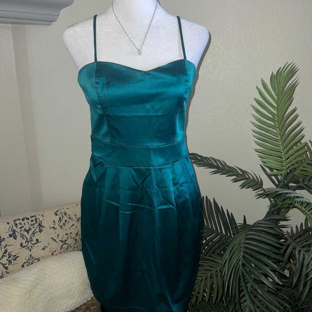 Vintage Forever 21 Dark Emerald Green Dress - image 3