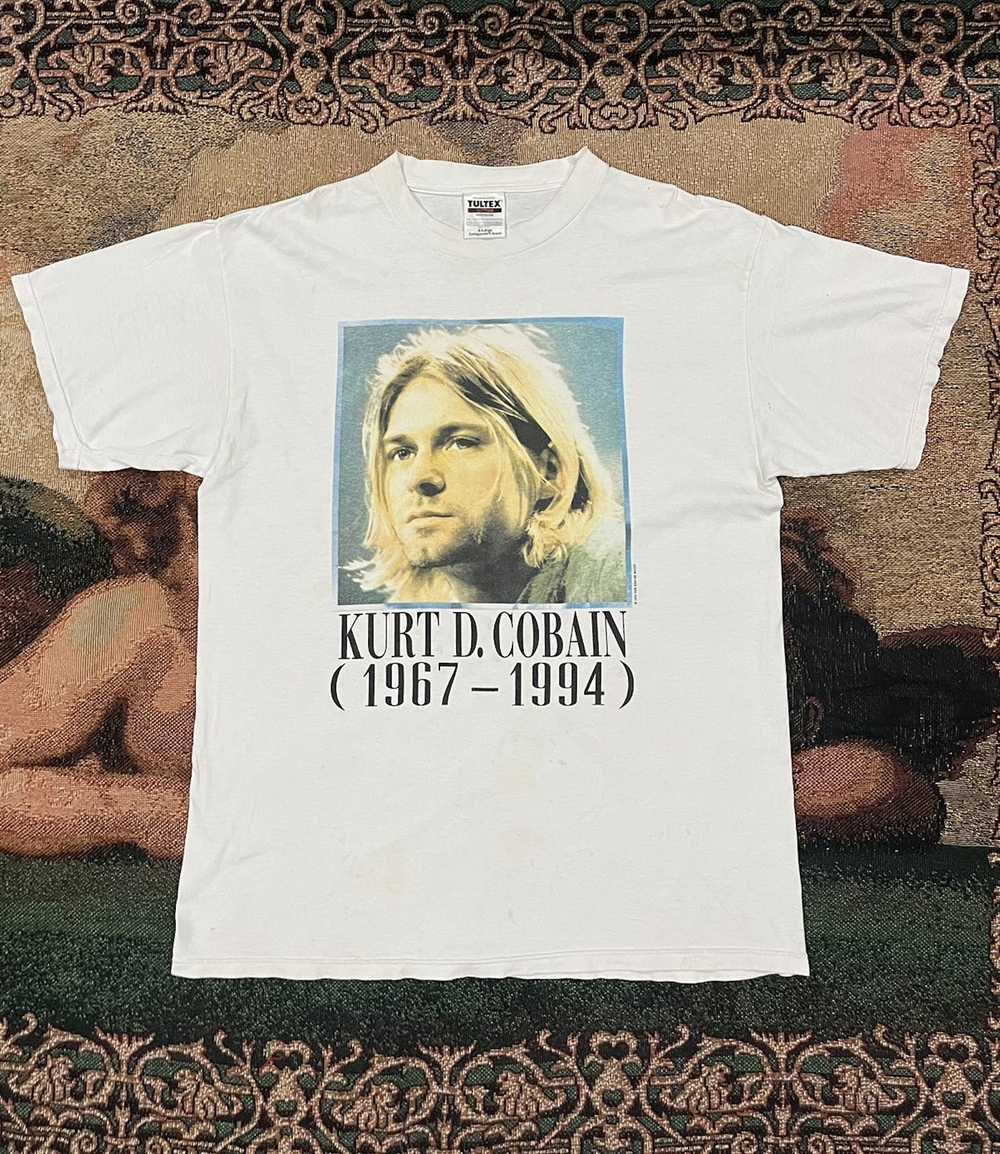 Nirvana × Rock T Shirt × Vintage Kurt cobain RIP … - image 1