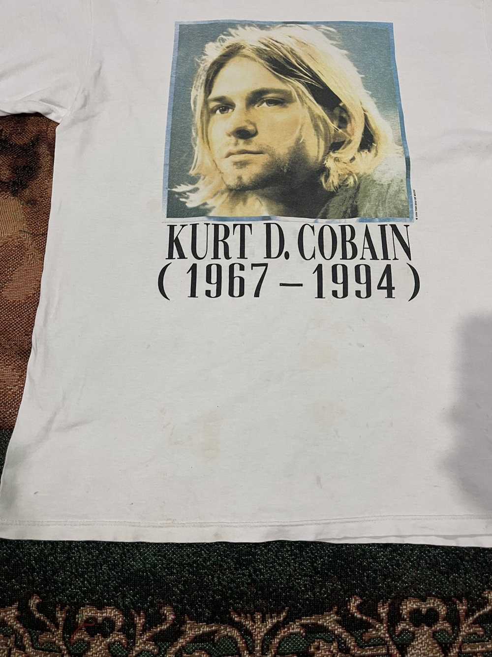 Nirvana × Rock T Shirt × Vintage Kurt cobain RIP … - image 5
