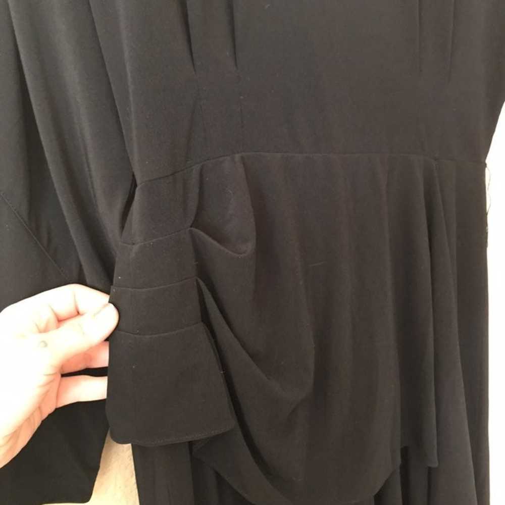Vintage black batwing Aline dress mint c - image 4