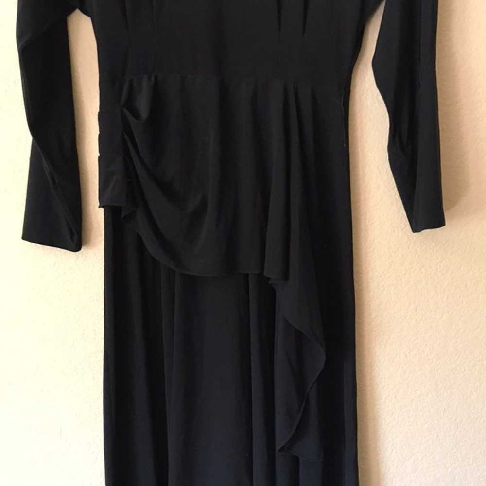 Vintage black batwing Aline dress mint c - image 5