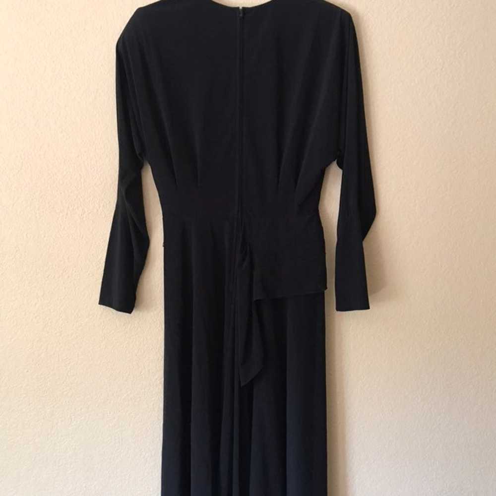 Vintage black batwing Aline dress mint c - image 6