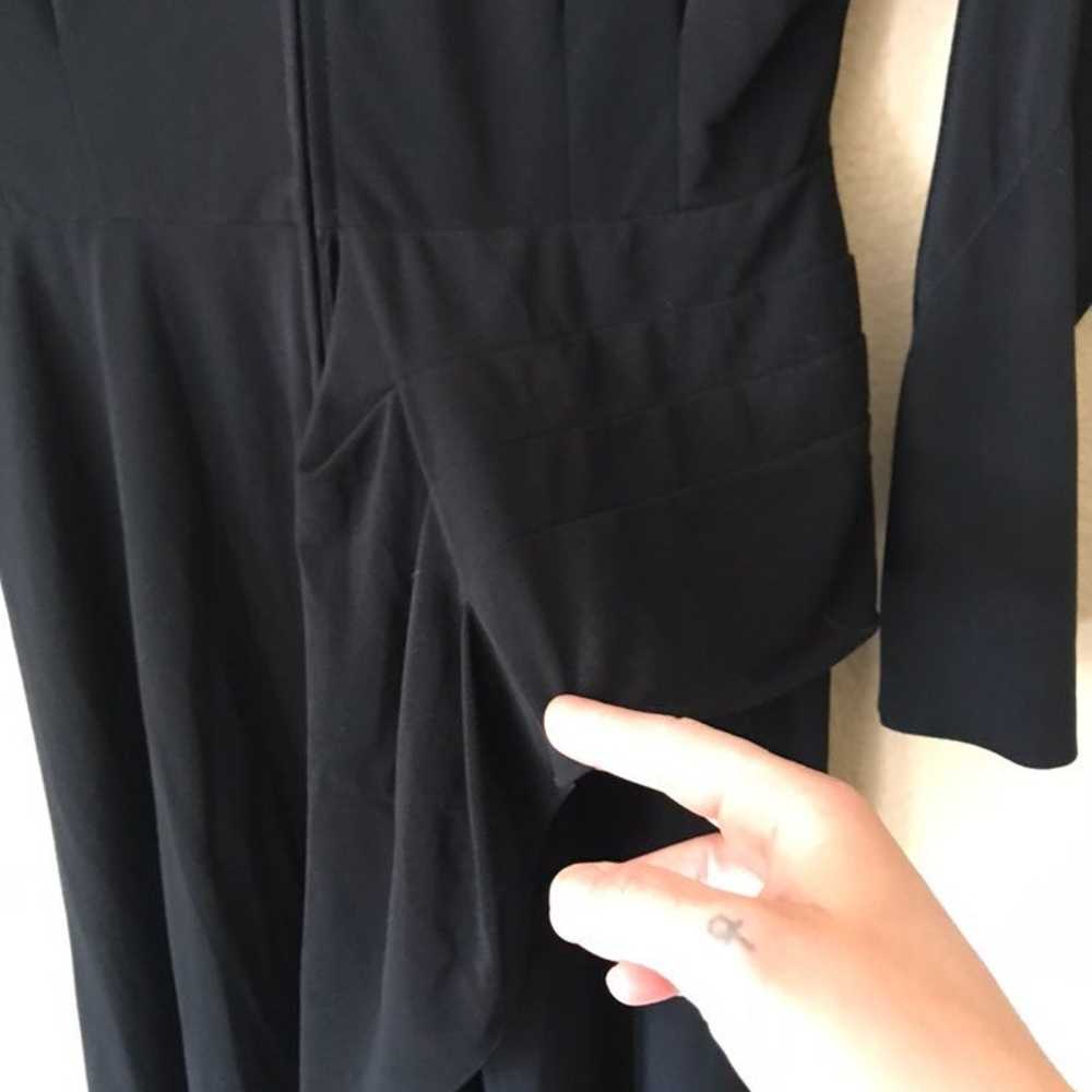 Vintage black batwing Aline dress mint c - image 7