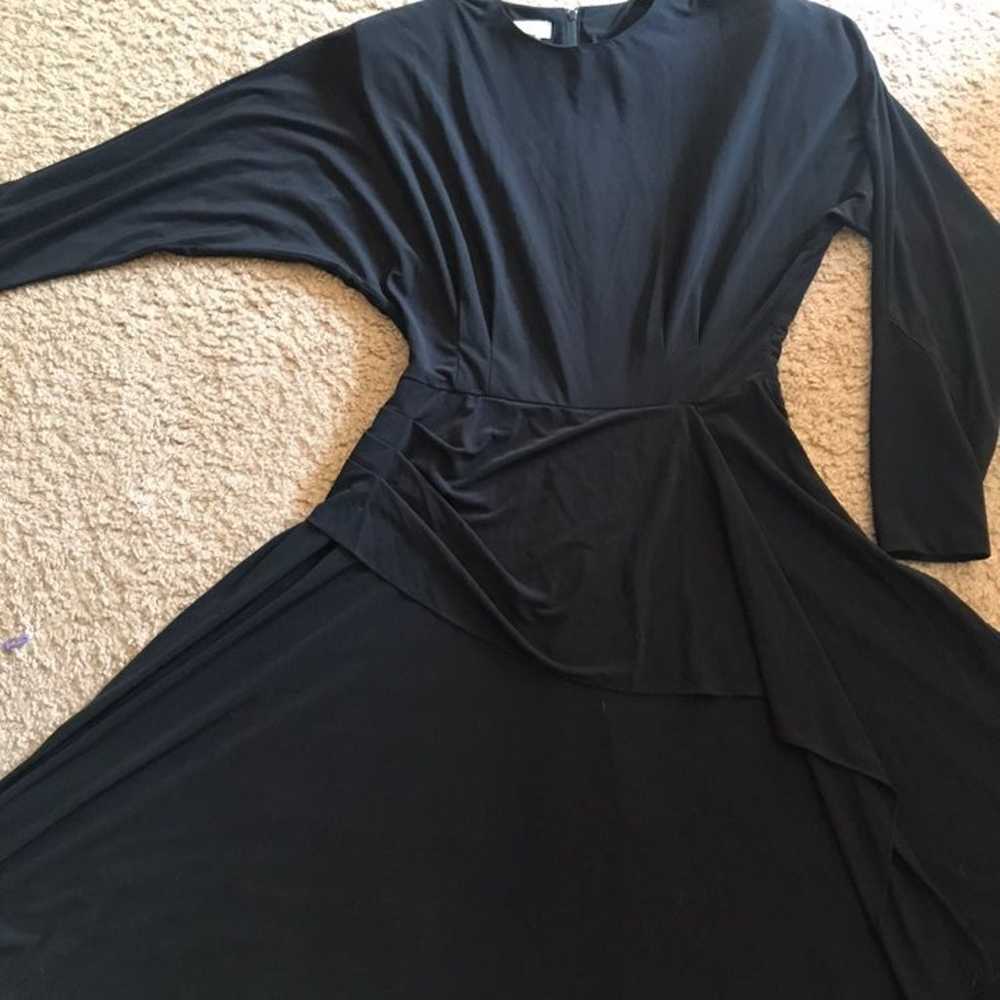 Vintage black batwing Aline dress mint c - image 8