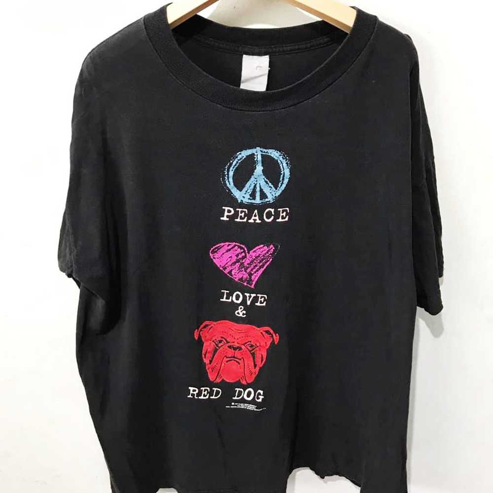 Other × Vintage Vintage 1995 Peace Love Red Dog S… - image 2