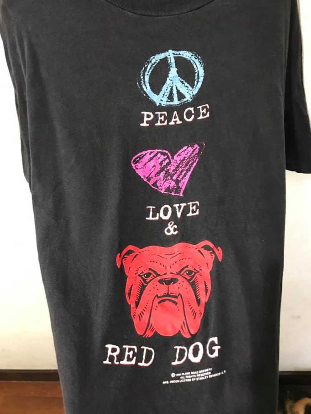 Other × Vintage Vintage 1995 Peace Love Red Dog S… - image 3