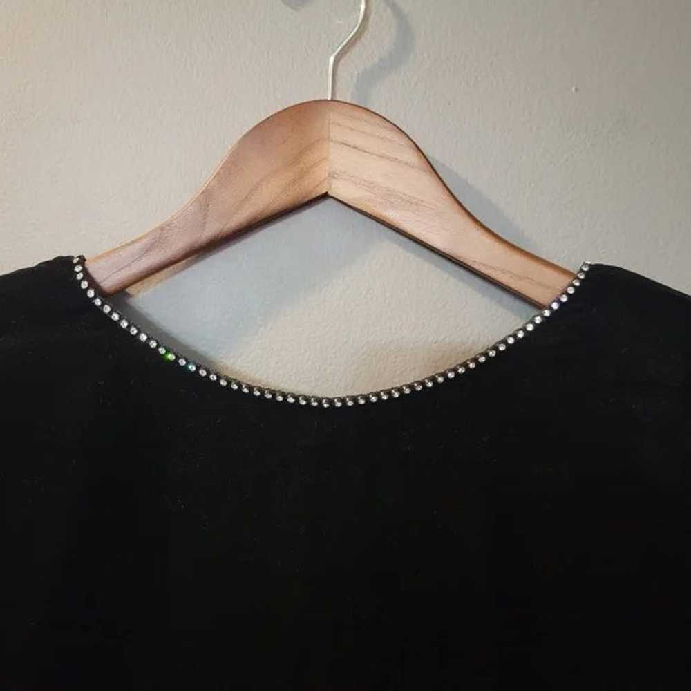 Datiani Vintage Velvet Evening Gown Capped Sleeve… - image 2