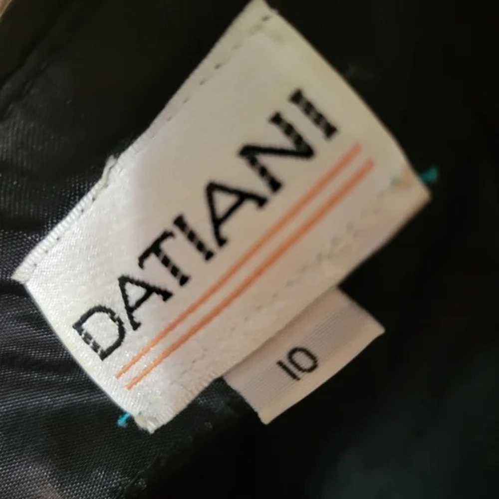 Datiani Vintage Velvet Evening Gown Capped Sleeve… - image 4