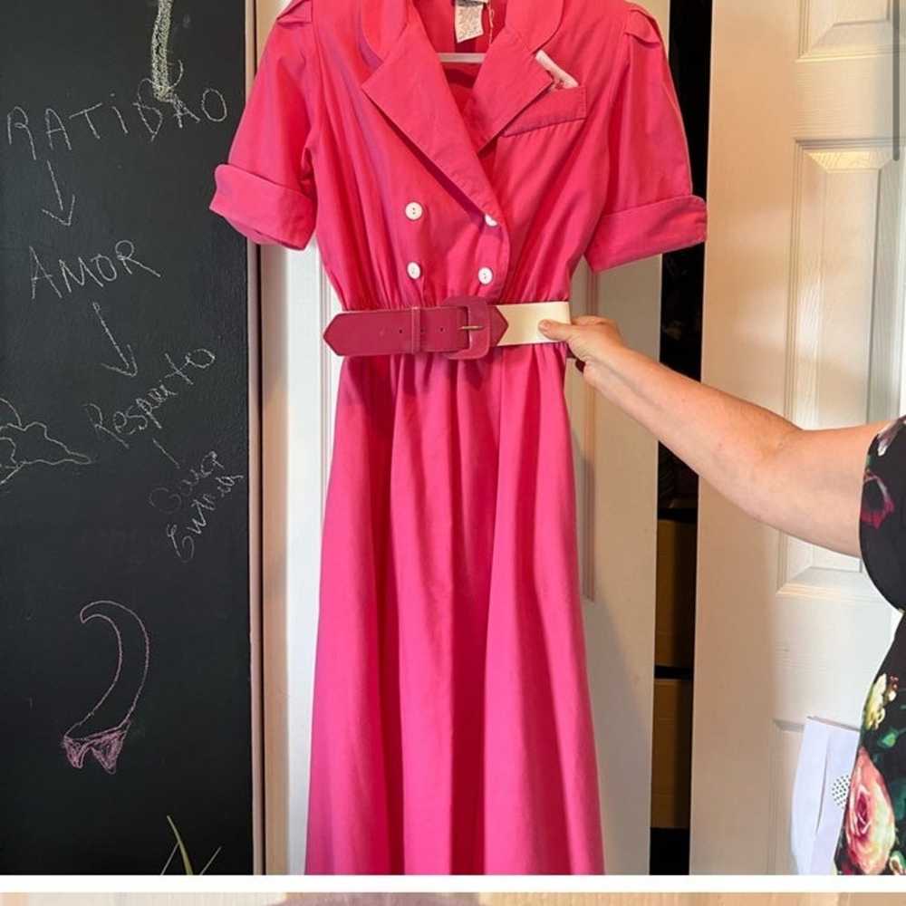 Impromptu antique vintage 60’s pink dress with be… - image 1