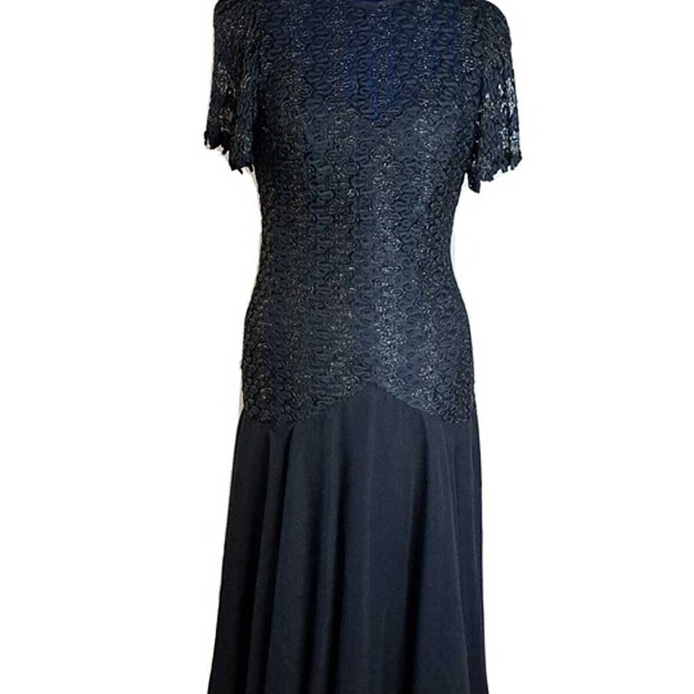 HW Collections Vintage Lace Chiffon Fit/Flare Dre… - image 3