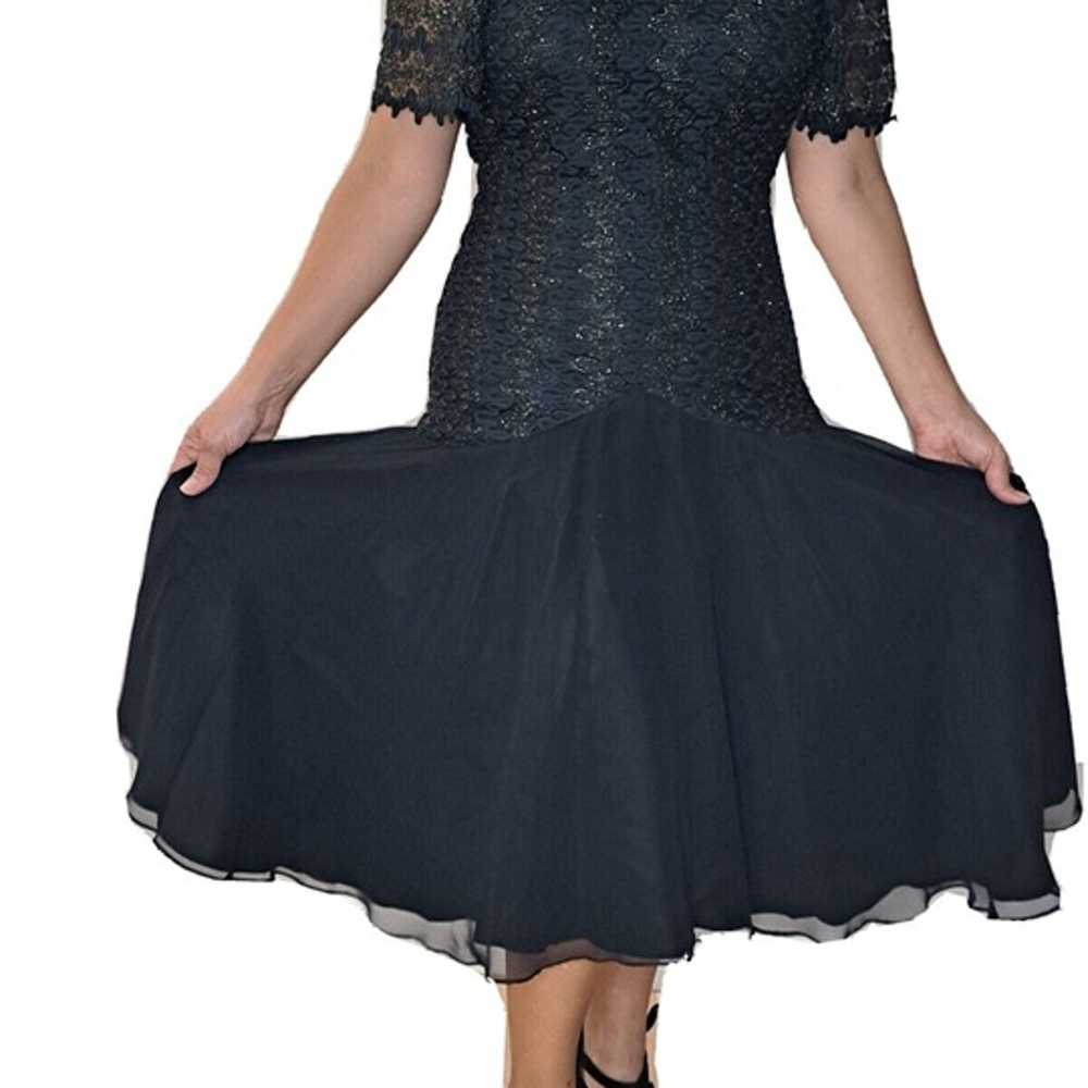 HW Collections Vintage Lace Chiffon Fit/Flare Dre… - image 5