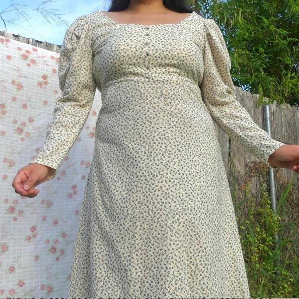 1970s handmade cotton prairie dress, vintage dits… - image 1
