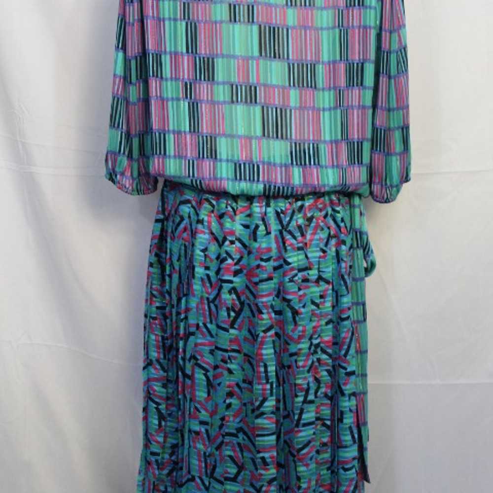 Lachine Vintage 1980s 100% Polyester Georgette Bl… - image 3