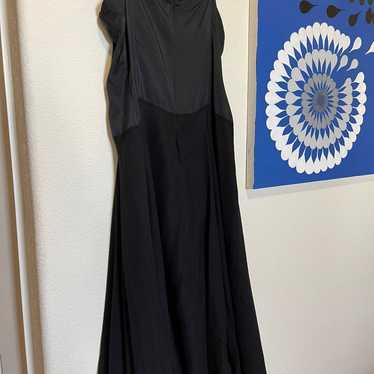 Vintage NiteLine Black Silk Slip Dress