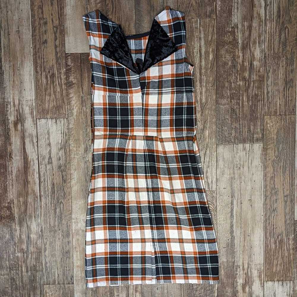 Handsewn Autumn Orange Flannel Buffalo Plaid Retr… - image 3