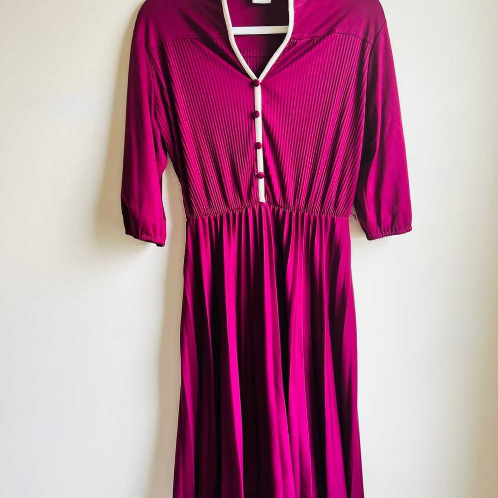 60s purple dress - image 1