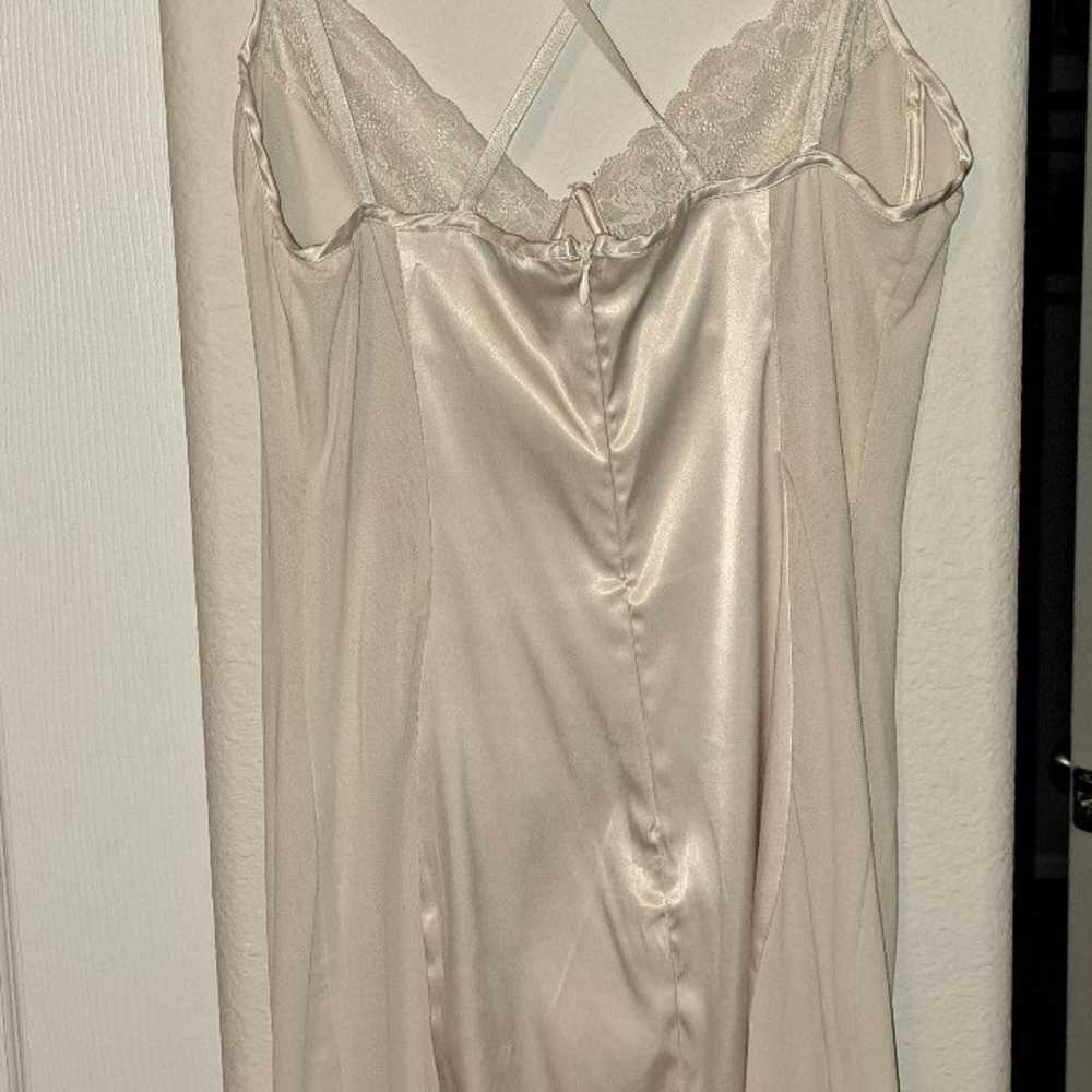 White/cream party dress partly see through - image 2