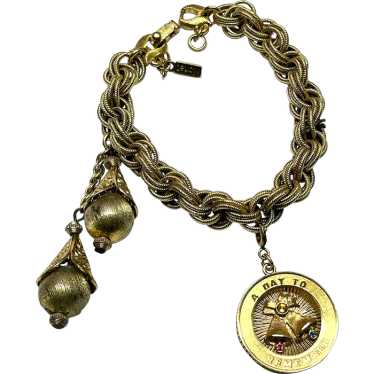 Vintage Monet Gold Charm Bracelet - image 1
