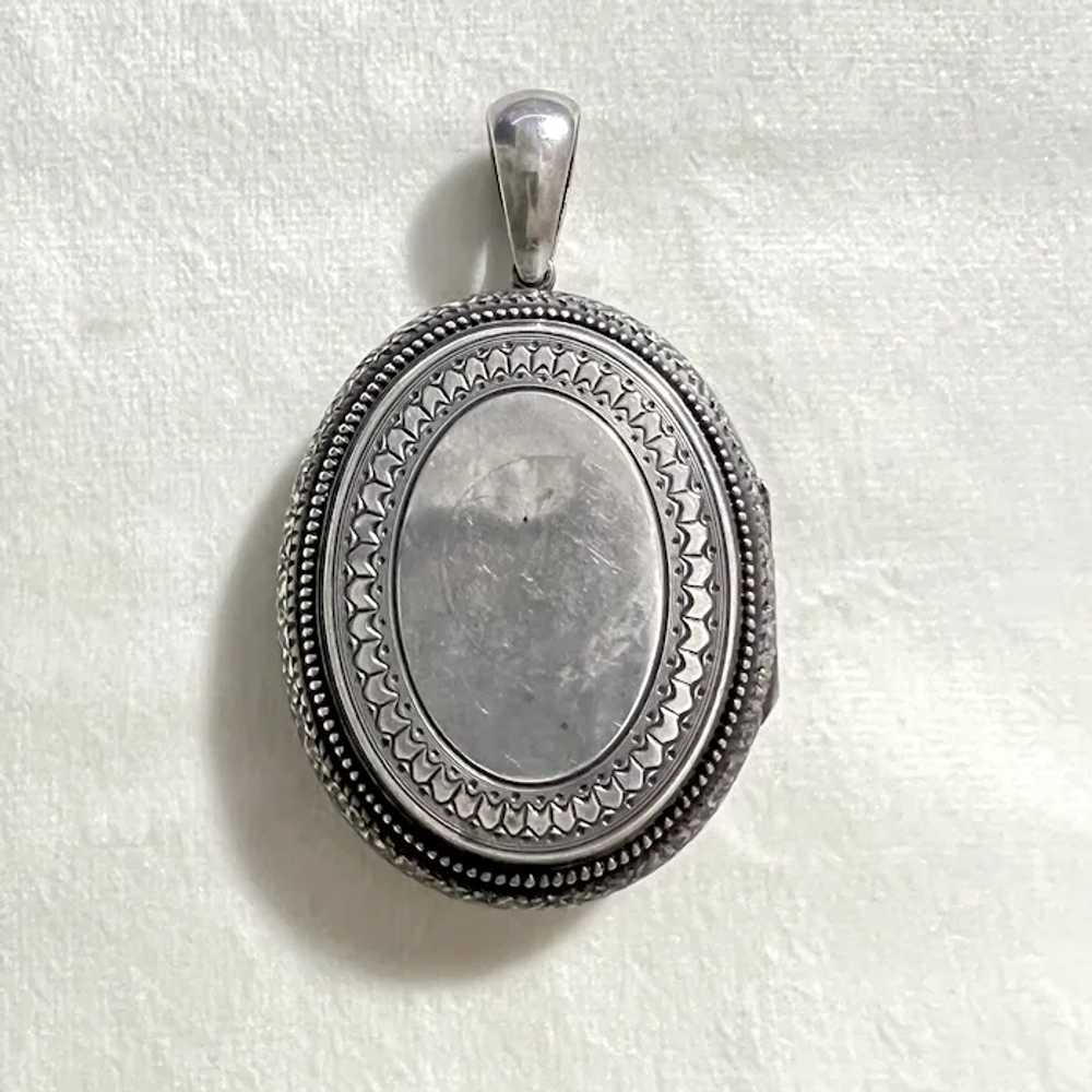 Antique Victorian Silver MIZPAH Locket - image 2
