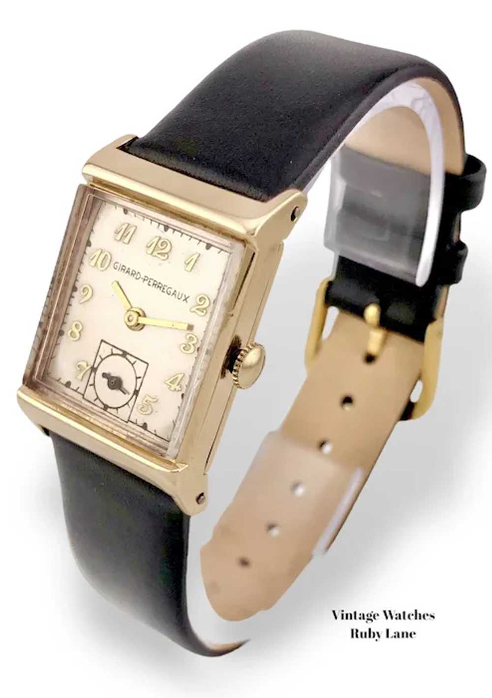 1948 Girard Perregaux 14K Gold Vintage Watch - image 4