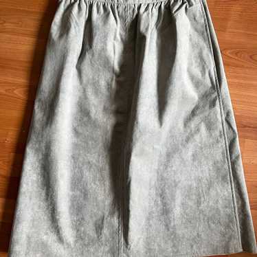 Vintage Authentic Suede Grey Midi Skirt