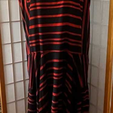 Vintage DKNY Striped red and black dress Size L