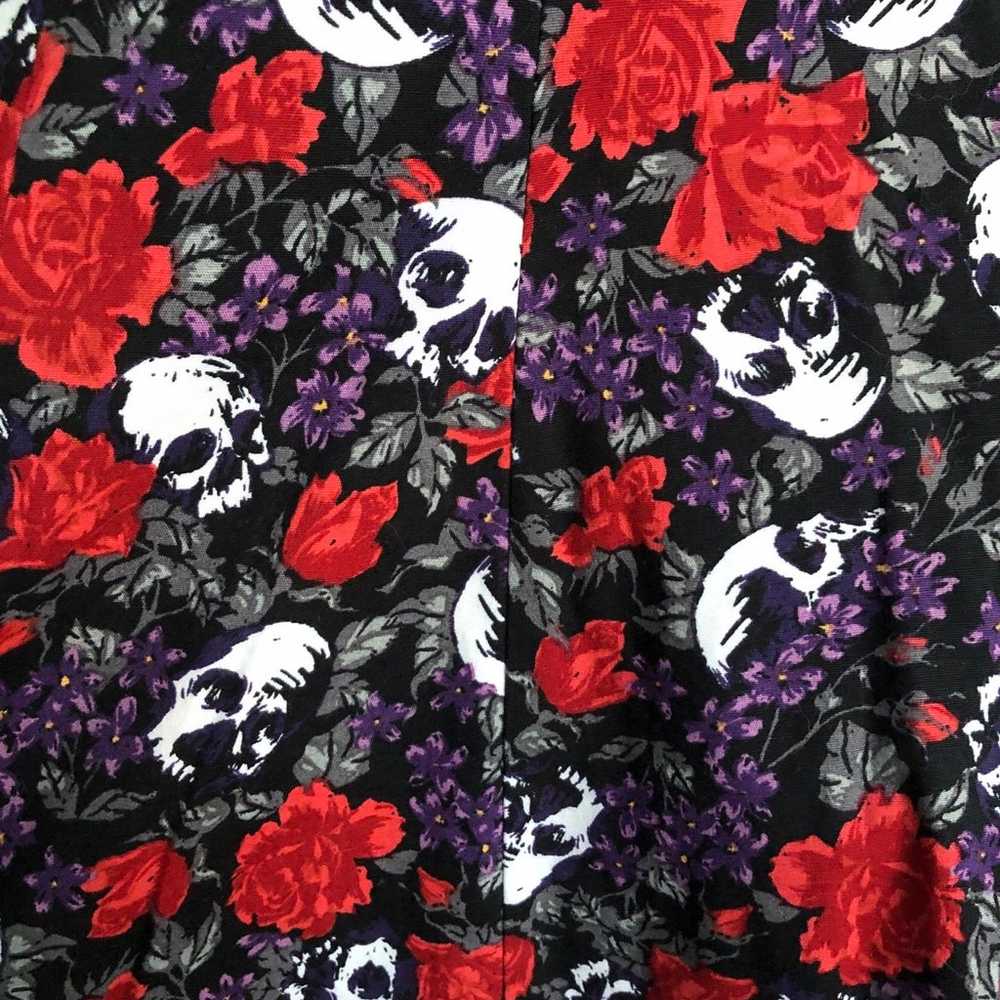 Hot Topic Flower and Skull Dress Vintage Style XL - image 5
