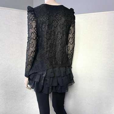 Y2k Vintage Black Lace Bustier Top [S]