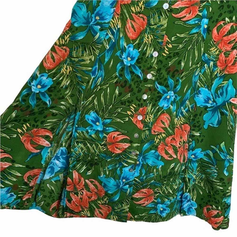 Vintage 80s Betsys Things Tropical Leopard Dress - image 6