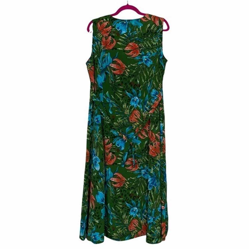 Vintage 80s Betsys Things Tropical Leopard Dress - image 8