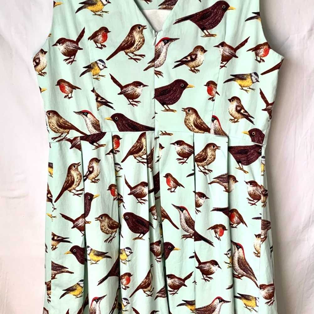 Vintage style dress bird print size 3XL - image 2