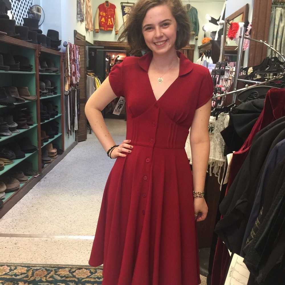 Red vintage inspired dress - image 3