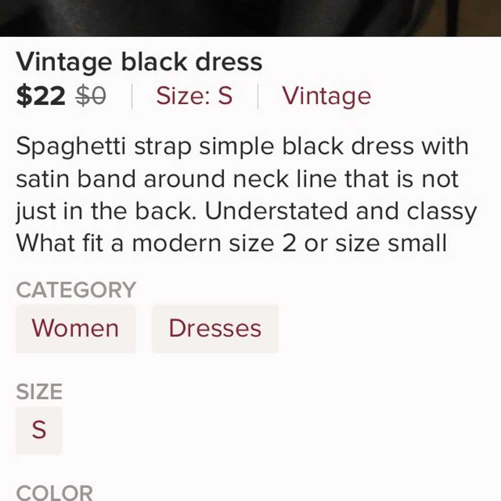 Vintage Black Cocktail Dress - image 8