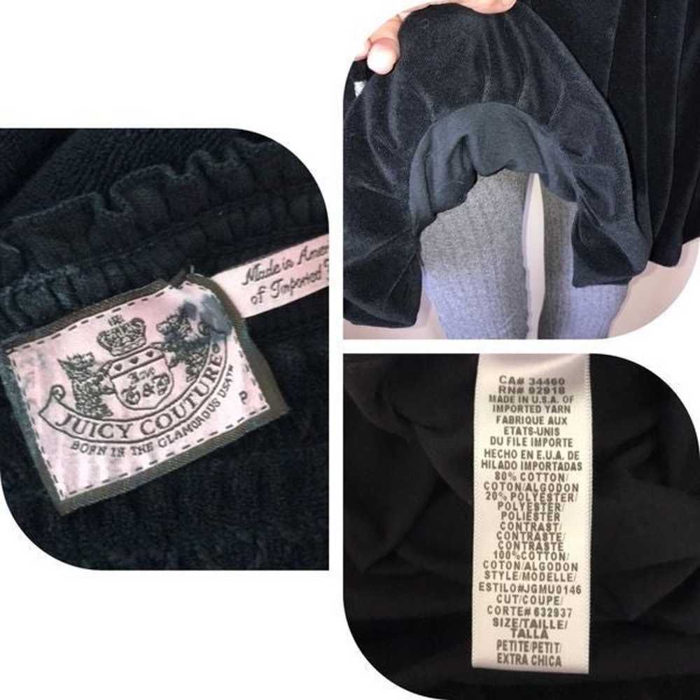 Vtg 90s Y2K Juicy Couture black terrycloth ruched… - image 3