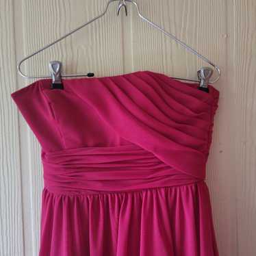 Red Strapless Prom Dress or Formal Bridesmaid Dre… - image 1