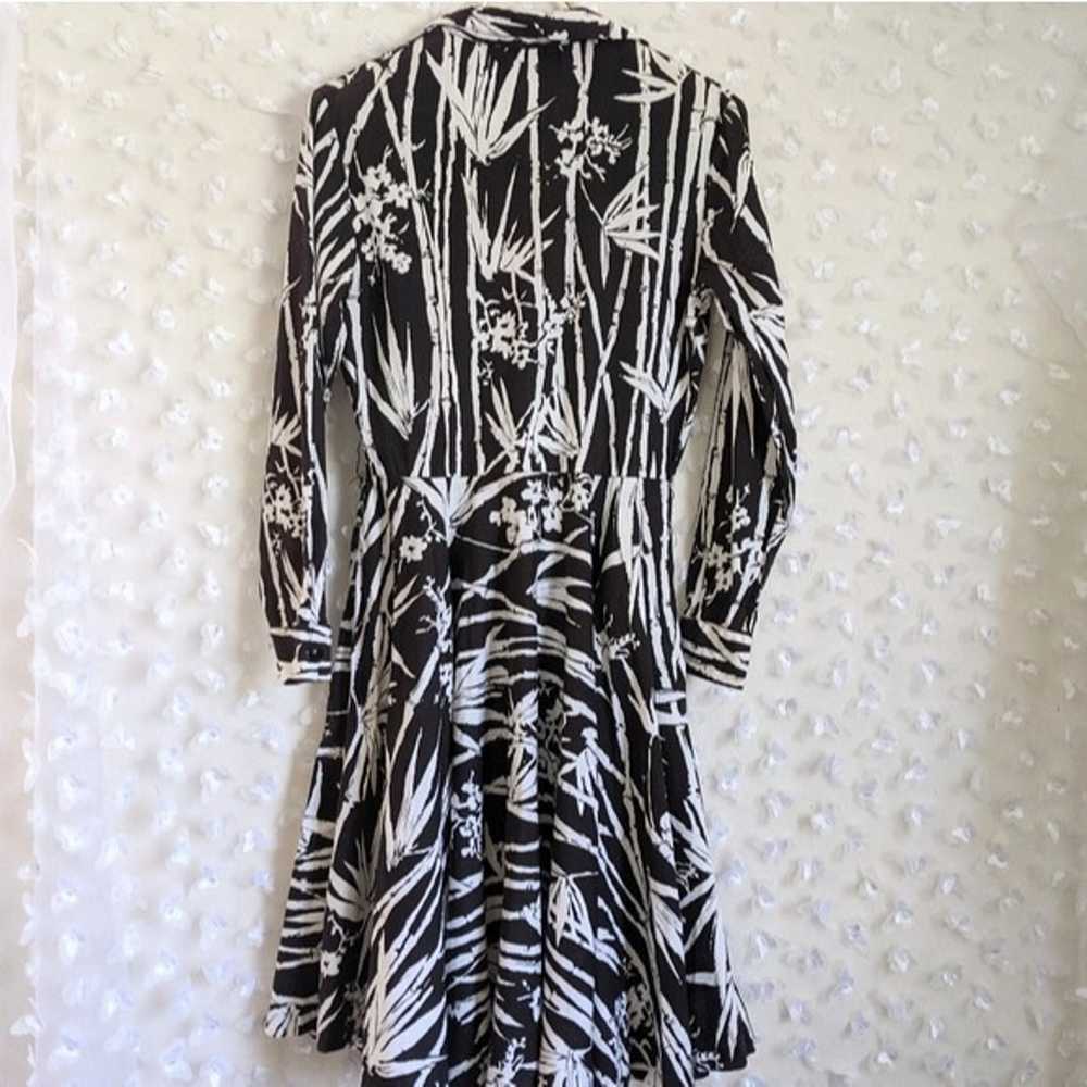 Vintage 1960s Bamboo Print Mod Dress - image 3