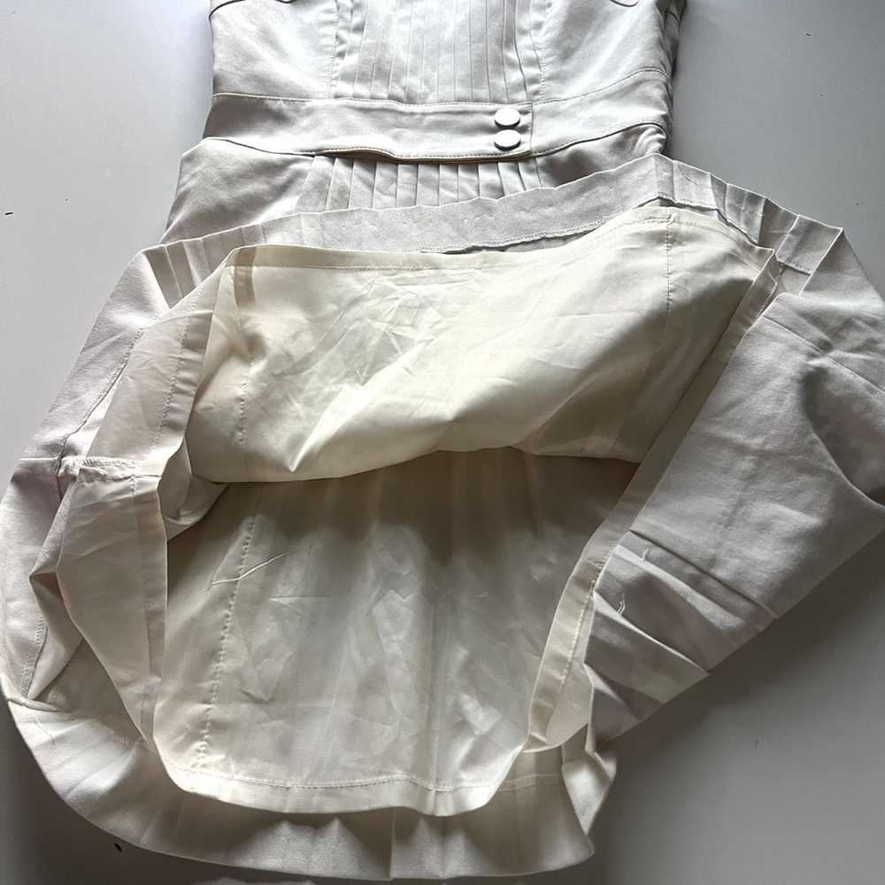 Bebe pleated white mini dress size 0 - image 11
