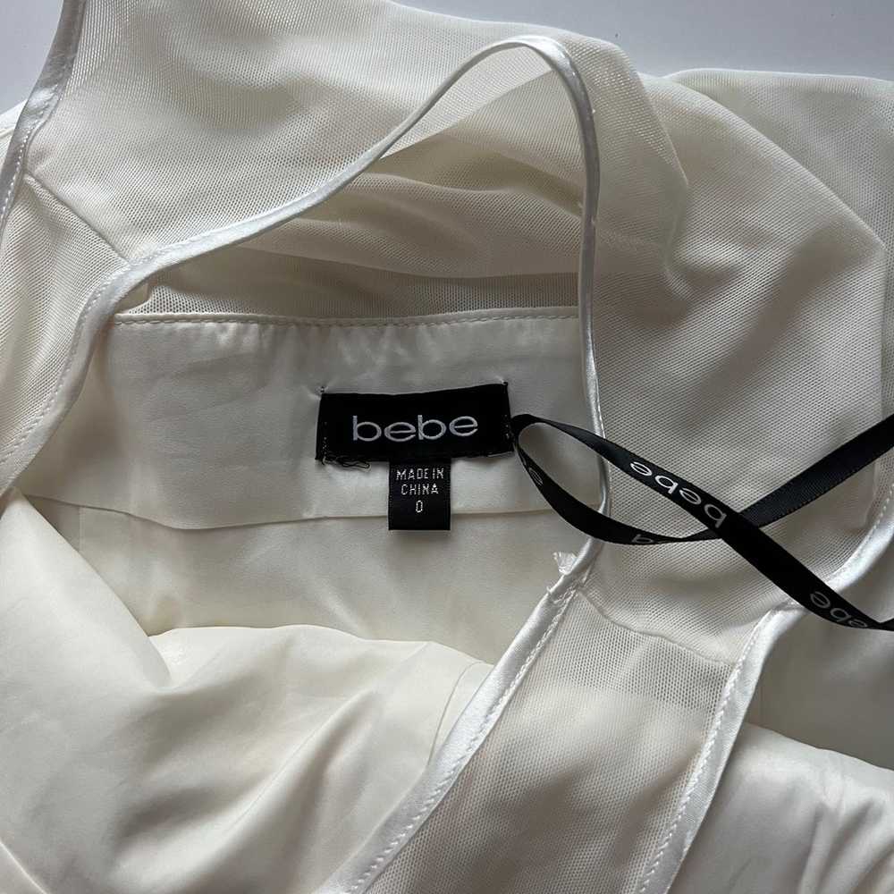 Bebe pleated white mini dress size 0 - image 12