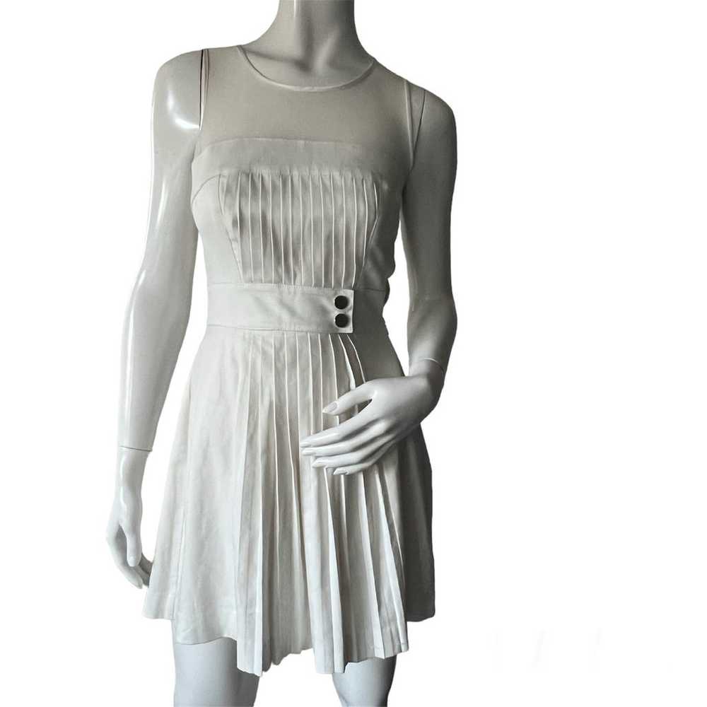 Bebe pleated white mini dress size 0 - image 1