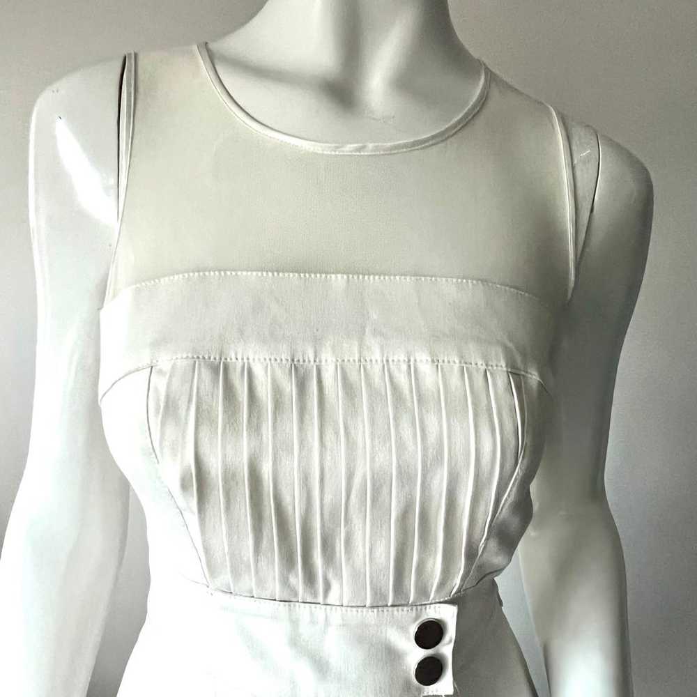 Bebe pleated white mini dress size 0 - image 2