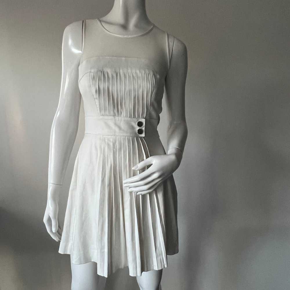 Bebe pleated white mini dress size 0 - image 6
