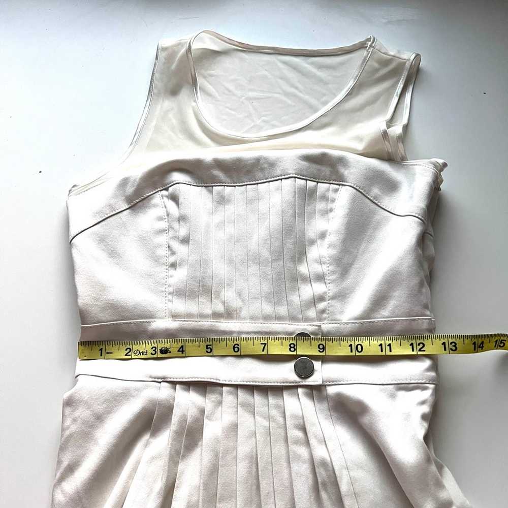 Bebe pleated white mini dress size 0 - image 8