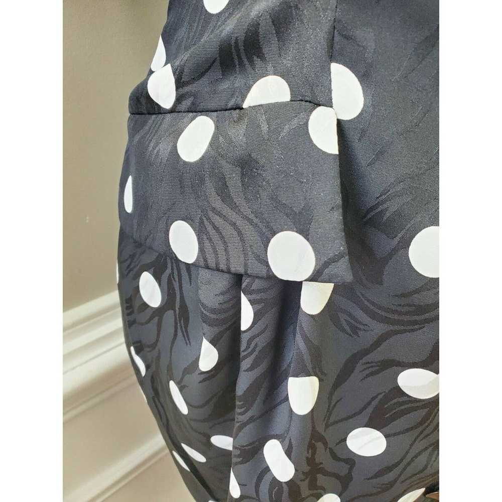 Vintage Black 100% Polyester Round Neck Balloon S… - image 5