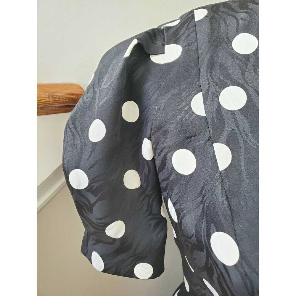 Vintage Black 100% Polyester Round Neck Balloon S… - image 6