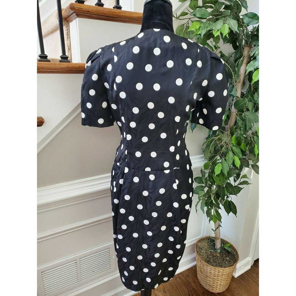 Vintage Black 100% Polyester Round Neck Balloon S… - image 8